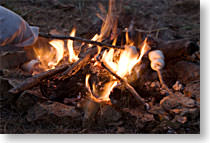 Campfire At A Texas Rv Campground