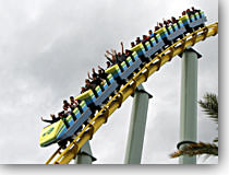 Steel Eel rollercoaster at SeaWorld San Antonio