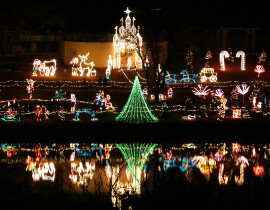 walkway of lights - christmas lights displays